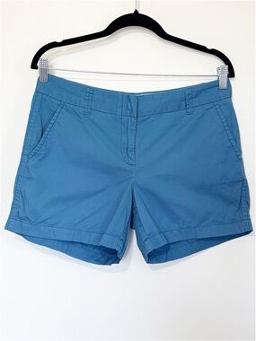J. CREW Chino “Broken In” 100% Cotton Shorts Light Blue Womens Size 6